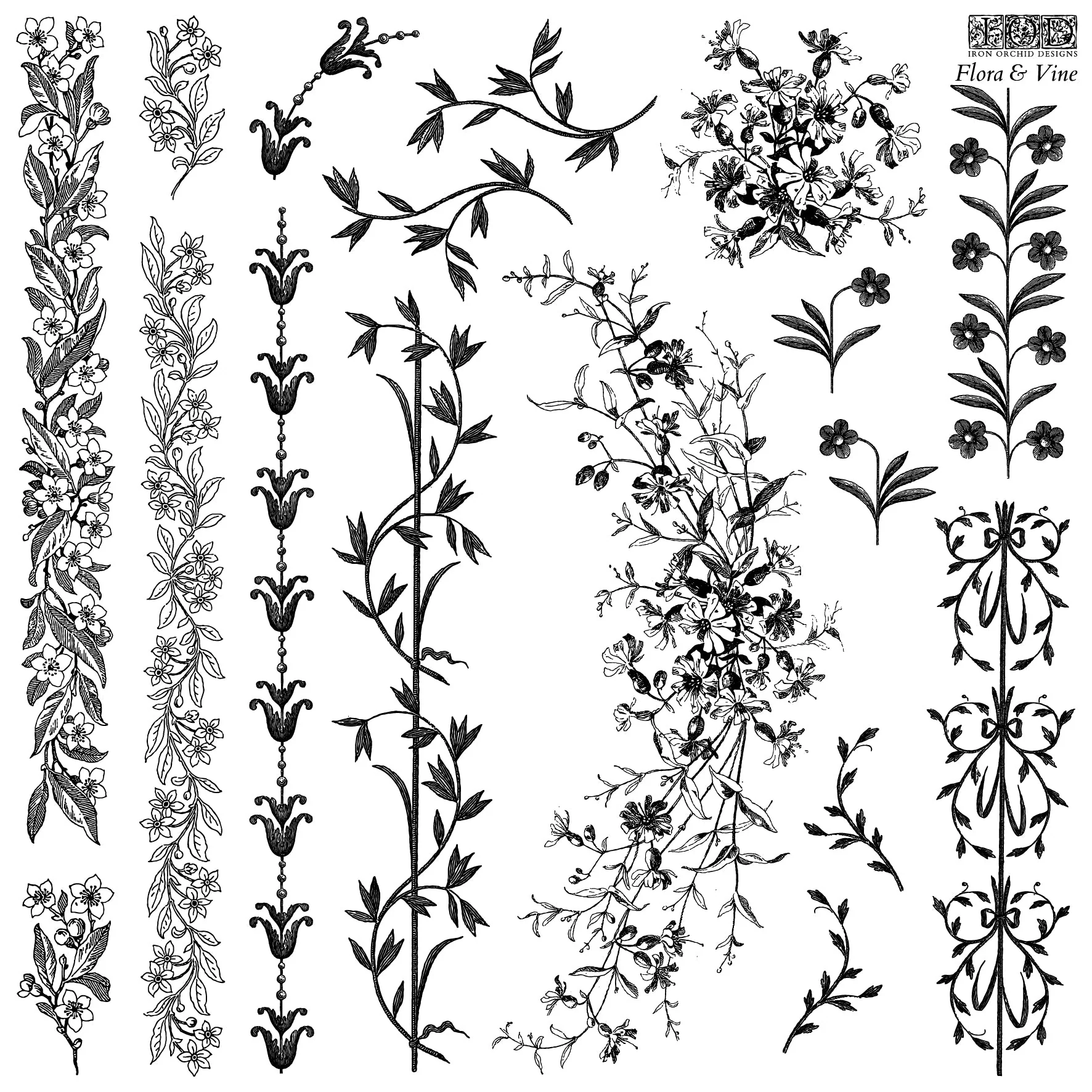 Carimbo Flora & Vine - 30x30cm